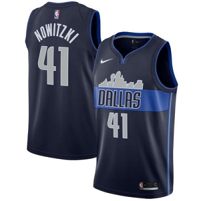 Nike Dallas Mavericks #41 Dirk Nowitzki Navy Youth NBA Swingman Statement Edition Jersey